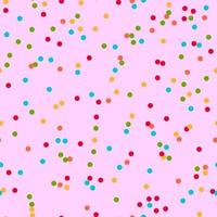 Sprinkles seamless pattern. Colorful sprinkles on solid background repeating pattern design. Vector illustration