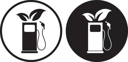 eco fuel gas station symbol. eco fuel sign vector