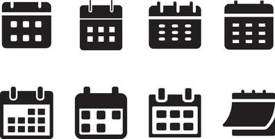 Set of calendar symbols. vector