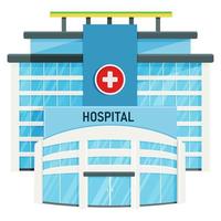 Medical building isolated on white background for Healthcare design vector