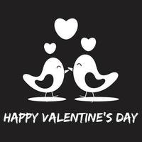 feliz día de san valentín pájaro amor diseño vector