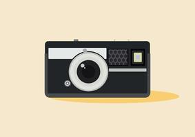 cámara vintage y retro, estilo plano, colorido, analógico o clásico icono de vector de cámara de película para gráficos de información, sitios web, dispositivos móviles y medios impresos. fotografía analógica de estilo antiguo