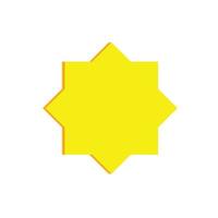 icono plano amarillo islámico aislado vector