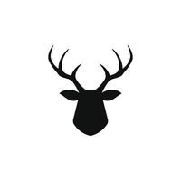diseño de vector de silueta de ciervo para icono de logotipo