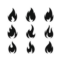 flame icon vector