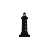 lighthouse silhouette vector design for logo icon