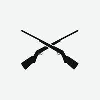 diseño de rifle de vector simple para icono de logotipo