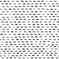 Hand drawn dashed line vector seamless pattern. Black brush strokes. Monochrome hand drawn stripes.