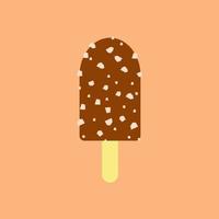 icono de helado de paleta. ilustración vectorial de diseño plano. diseño para papel tapiz, envoltura, tela, fondo, prendas de vestir, estampados, pancartas, etc. vector