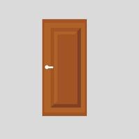 door vector icon. door design with wood pattern