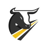 Ilustración de vector de logotipo de cabeza de toro