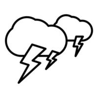 icono de línea de tormenta vector