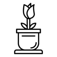 Tulip Line Icon vector