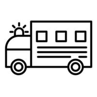 Police Van Line Icon vector