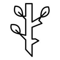 Tree Branch Line Icon vector