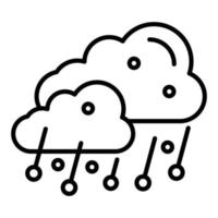 Hail Line Icon vector