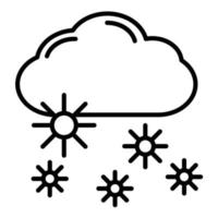 Snowy Line Icon vector