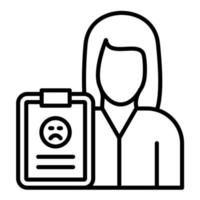 Psychiatrist Line Icon vector