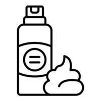 Barber Foam Line Icon vector