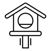 icono de línea de casa de pájaros vector