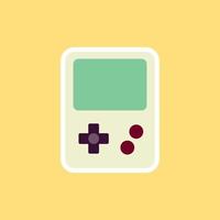 Portable video game, game boy icon in flat design vector