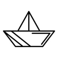 Paper Boat Line Icon vector