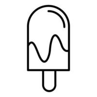 icono de línea de helado vector