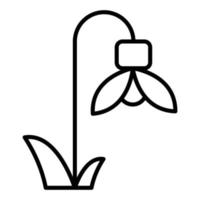 Snowdrop Line Icon vector