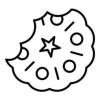 Cookie Line Icon vector