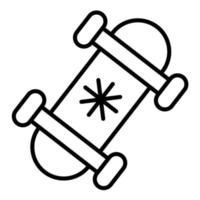 icono de línea de snowboard vector