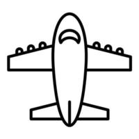 icono de línea de avión vector