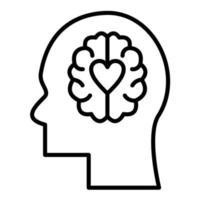 Emotional intelligence Line Icon vector