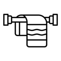 Towel Line Icon vector