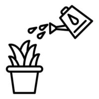 Watering Plants Line Icon vector