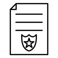 Police Certificate Line Icon vector