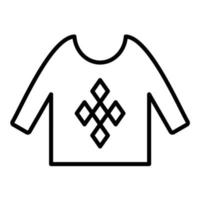 icono de línea de suéter vector