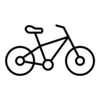 icono de línea de bicicleta vector