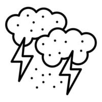 icono de línea de tormenta vector