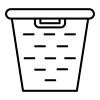 Clothes Basket Line Icon vector