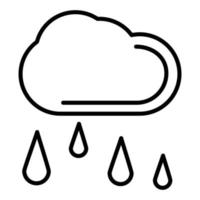 Rainy Clouds Line Icon vector