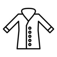 Winter Long Coat Line Icon vector