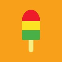 icono de helado de paleta. ilustración vectorial de diseño plano. diseño para papel tapiz, envoltura, tela, fondo, prendas de vestir, estampados, pancartas, etc. vector