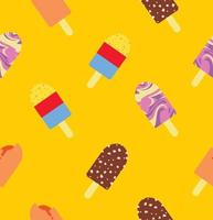 Popsicle seamless pattern. Perfect for fabric, scrap booking, party invitations, home decor projects, cafe and restaurant vector