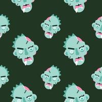 zombie seamless pattern vector illustration