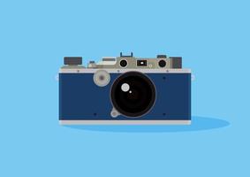 Vintage and retro camera, flat style, colorful, analogue or classic film camera vector icon for info graphics, websites, mobile and print media. Analogue photography old style
