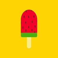 icono de helado de paleta. ilustración vectorial de diseño plano. diseño para papel tapiz, envoltura, tela, fondo, prendas de vestir, estampados, pancartas, etc. vector