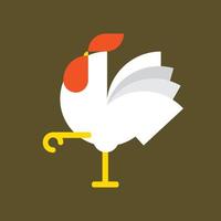 Chicken, rooster logo. Flat Elements. Vector illustration hen . Label for market, poultry, farm, zoo, veterinary clinic. Flat modern design. Stylized cock