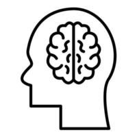 Brain Line Icon vector
