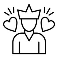 Self Esteem Line Icon vector