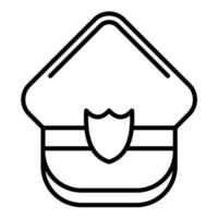 Police Hat Line Icon vector